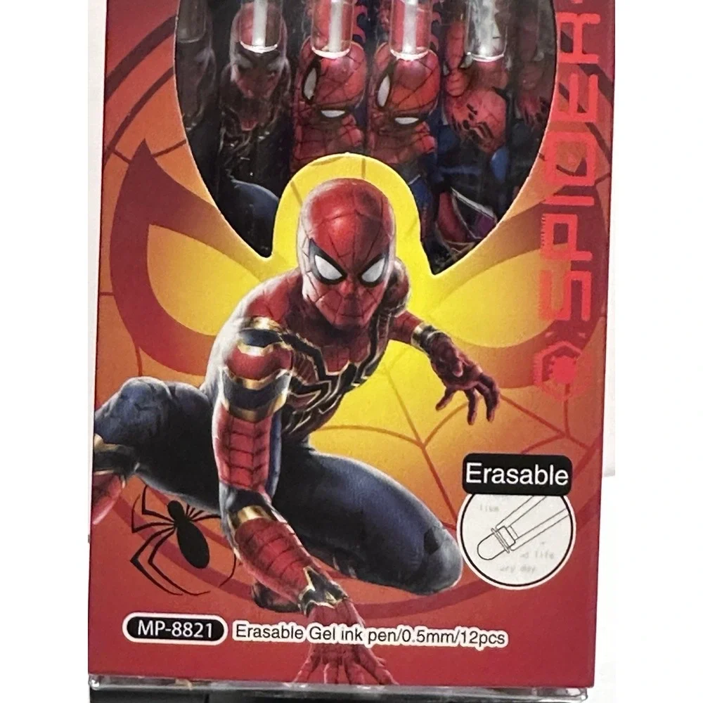 Marvel Spider-man Erasable Gel Ink Pen .5 Mm 12 Piece MP-8821